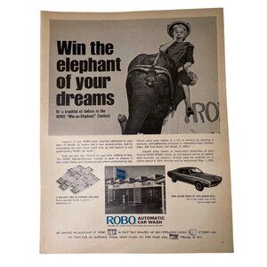 1970 Robo Wash Automatic Car Wash Full Page Vintage Print Ad Kanas City